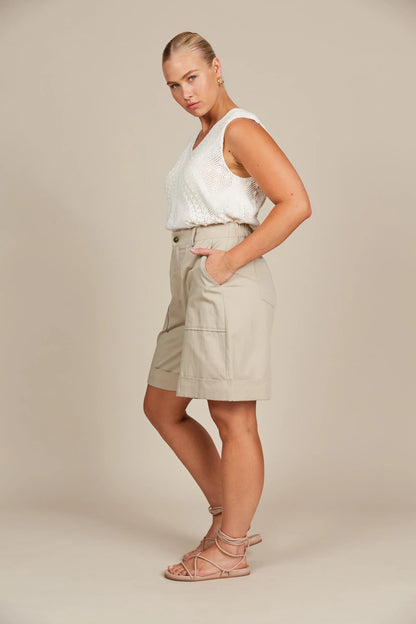 Isle Of Mine - Lucille Bermuda Short - Canvas