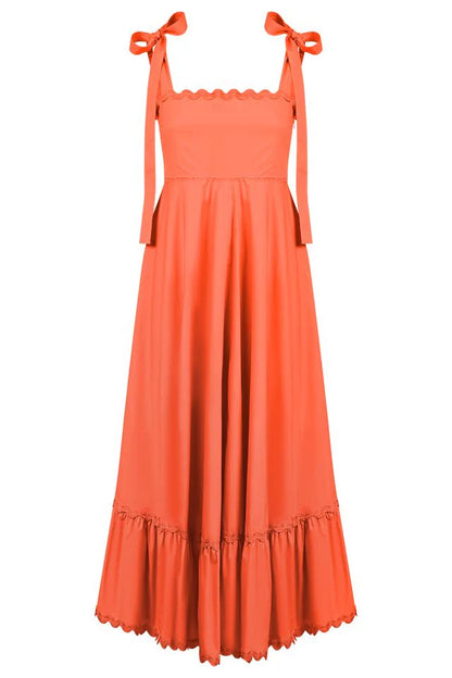 Haven - Brasilia Tie Maxi Dress - Coral