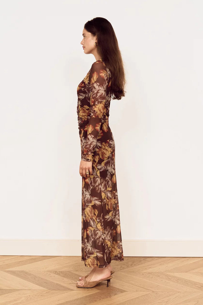 MINKPINK - Tahlia Mesh Midi Dress - Vintage Floral