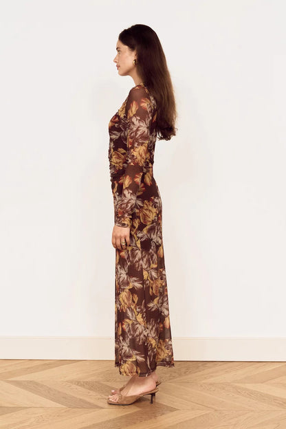 MINKPINK - Tahlia Mesh Midi Dress - Vintage Floral