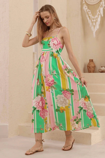 Sorbet Striped Maxi Dress