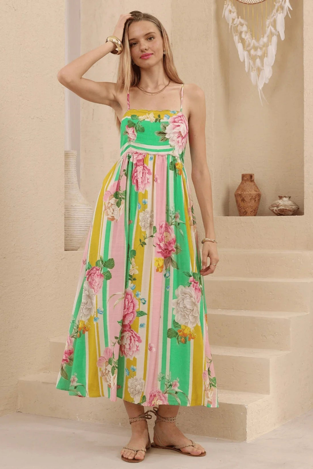 Sorbet Striped Maxi Dress