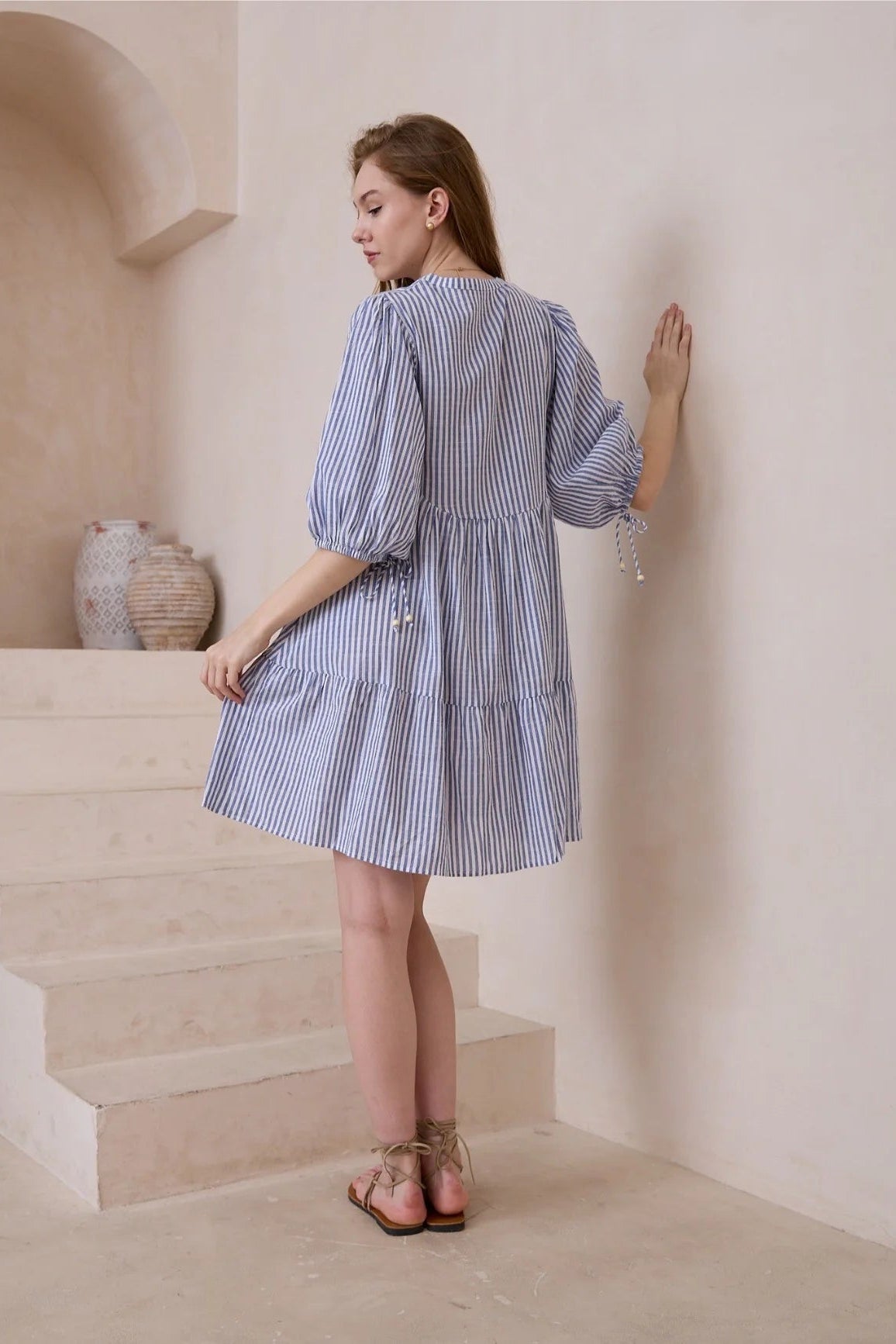 Mia Sun Dress - Blue Stripe