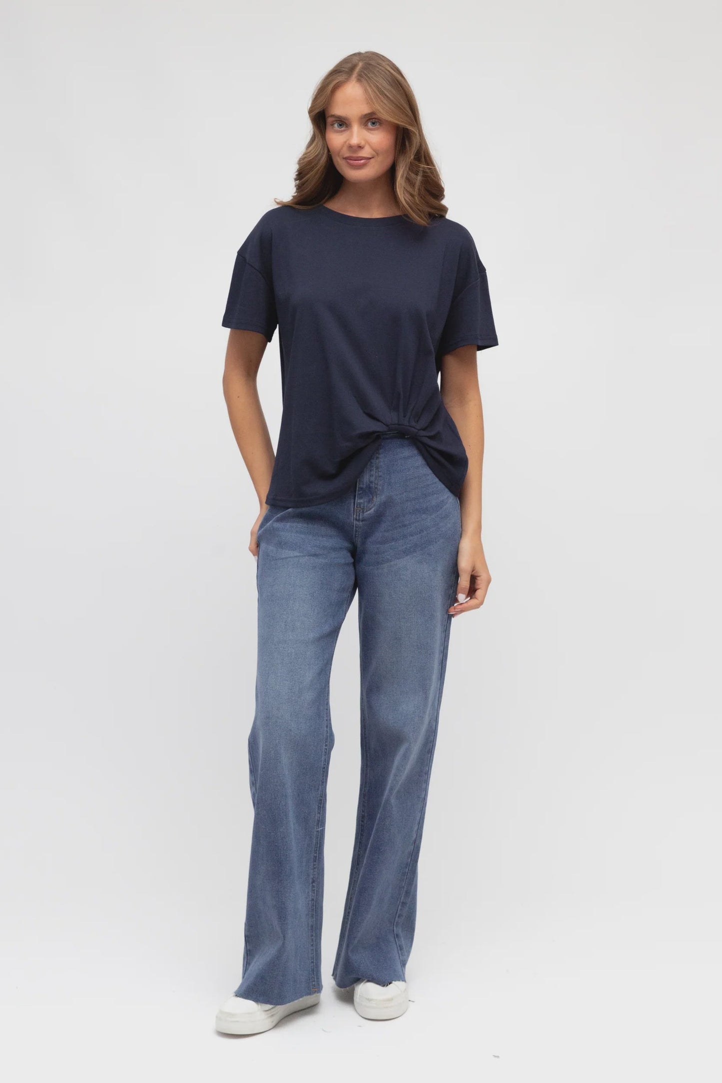 Easy Tuck Tee - Navy