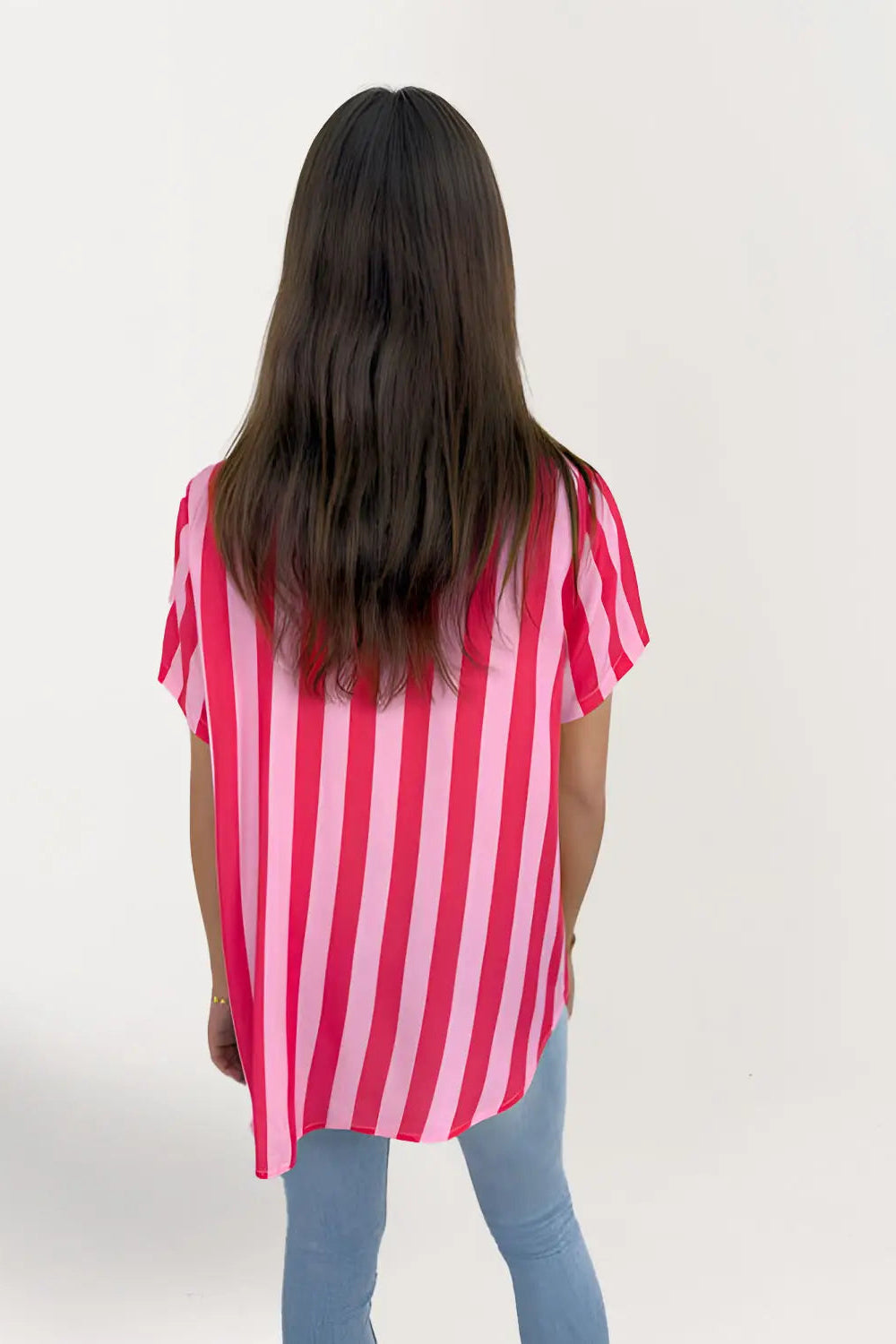 Vanya Summer Shirt - Pink/Stripes