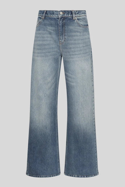 MSCH - Bine Lui Relaxed Long Jeans - Mid Blue Wash
