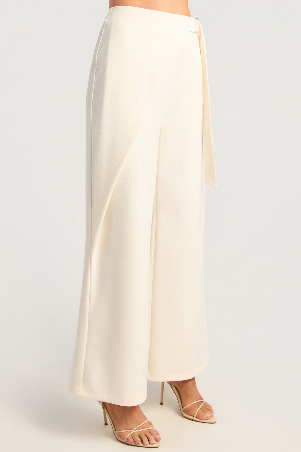 Victoria Wrap Wide Leg Pant - Ivory